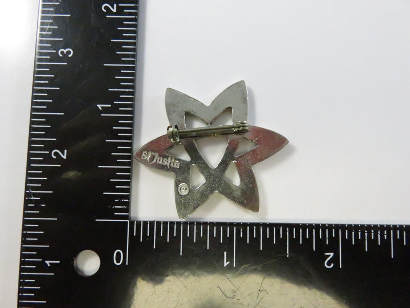 Celtic Knot Pewter Brooch by St Justin with Original Box - 1 1/2"