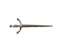 Vintage Scottish Sword Kilt Pin Brooch White Metal - 3 1/2" — front view