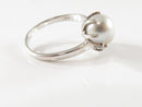 14K White Gold Cultured Akoya Light Gray Pearl Diamond Accented bypass Ring Size 6 product image for Just Stuff I Sell, clear front view, neutral background, original listing photo, optimized descriptive alt text, centered composition variant 6