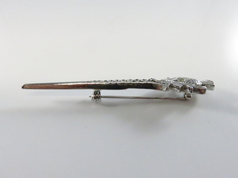 St Justin Pewter Scottish Thistle Kilt Pin Brooch - 1 3/4"