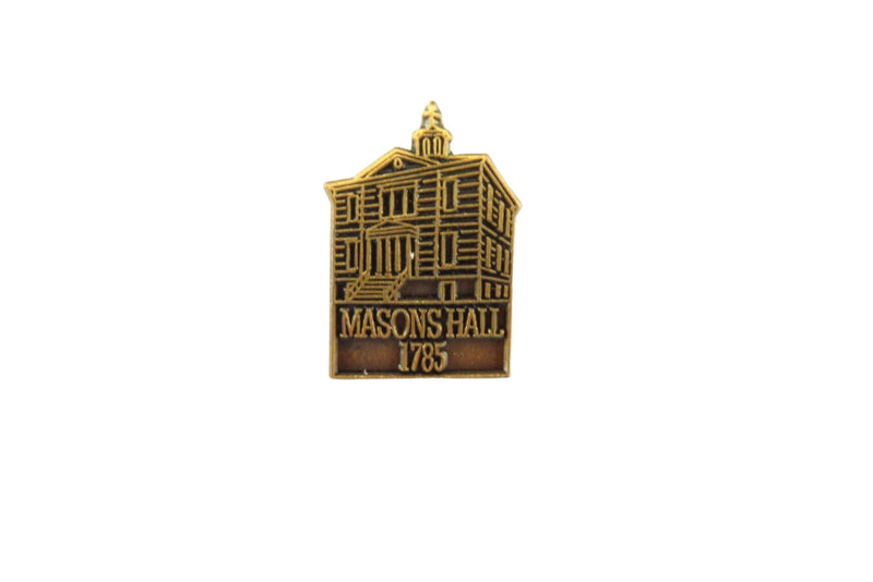 Masonic Lapel Pin Masons Hall 1785 Freemason