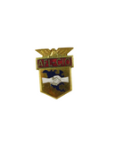 Vintage AFL-CIO Bastion Bros. Co. Gold Tone Screwback Lapel Pin — Gold — front view