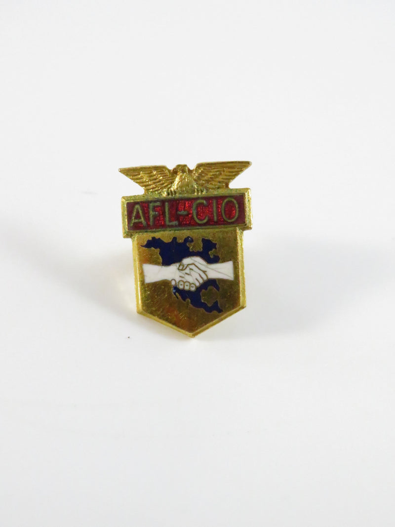Vintage AFL-CIO Bastion Bros. Co. Gold Tone Screwback Lapel Pin