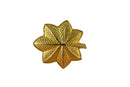 US Army Major Rank Oak Leaf Pinback Gilt Unsigned No Clutches — front view