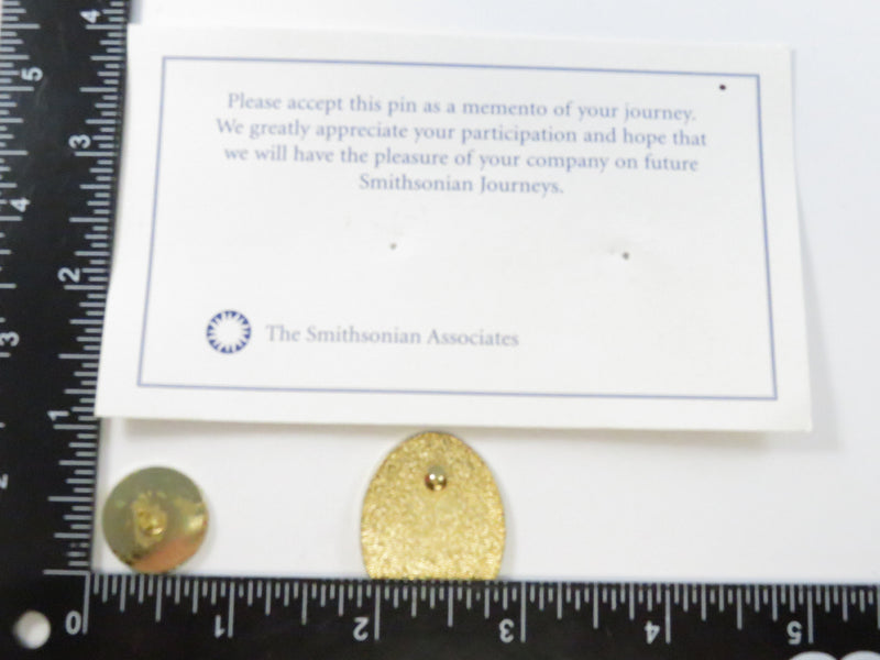 Smithsonian Journeys and Smithsonian Institution Vintage Pinback Set with Card