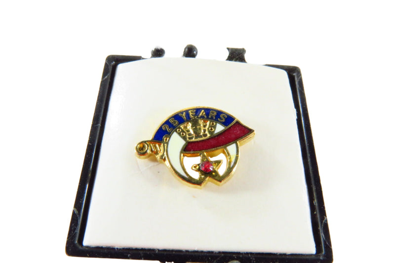 Shriners 25 Years of Service Lapel Pin Crescent and Scimitar