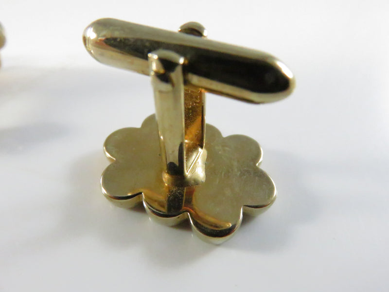 Vintage Swank Gold Tone Clustered Circle Honey Cone Cufflinks Mid Century
