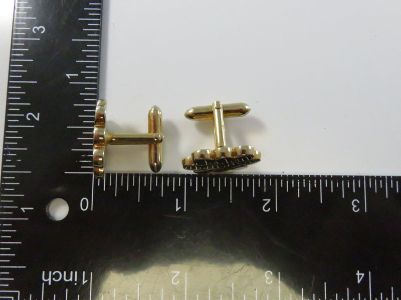 Vintage Swank Gold Tone Clustered Circle Honey Cone Cufflinks Mid Century