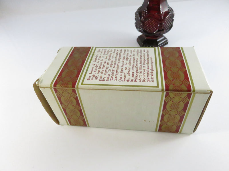 Avon 1876 Cape Cod Collection Ruby Red Salt Shaker Bottle w/ Charisma Cologne
