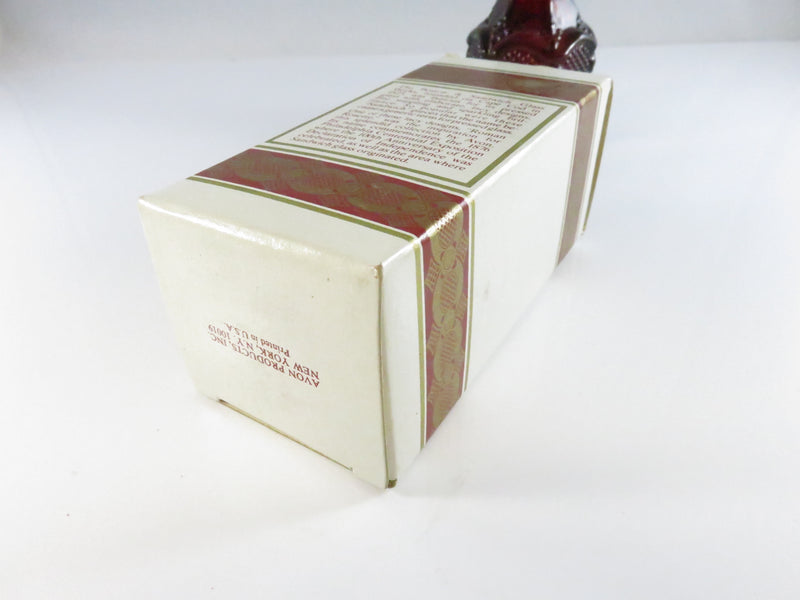 Avon 1876 Cape Cod Collection Ruby Red Salt Shaker Bottle w/ Charisma Cologne