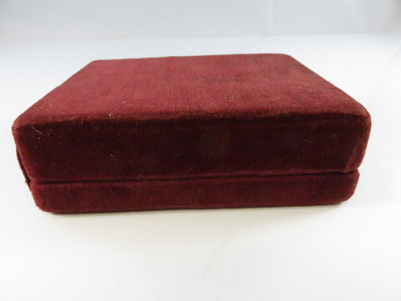 Antique Velvet Pocket Watch Box with Brass Latch c1900 - 4"