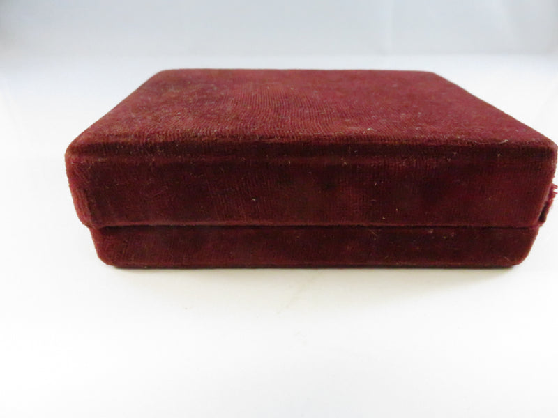 Antique Velvet Pocket Watch Box with Brass Latch c1900 - 4"