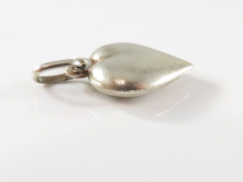 Vintage Sterling Silver Puffy Heart Charm 14mm x 18mm 1.8g