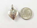 Vintage Sterling Silver Puffy Heart Charm 14mm x 18mm 1.8g product image for Just Stuff I Sell, clear front view, neutral background, original listing photo, optimized descriptive alt text, centered composition variant 7