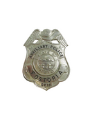 Vintage Fostoria Ohio Auxiliary Police Badge - Collectible Obsolete Law Enforcement Insignia — front view