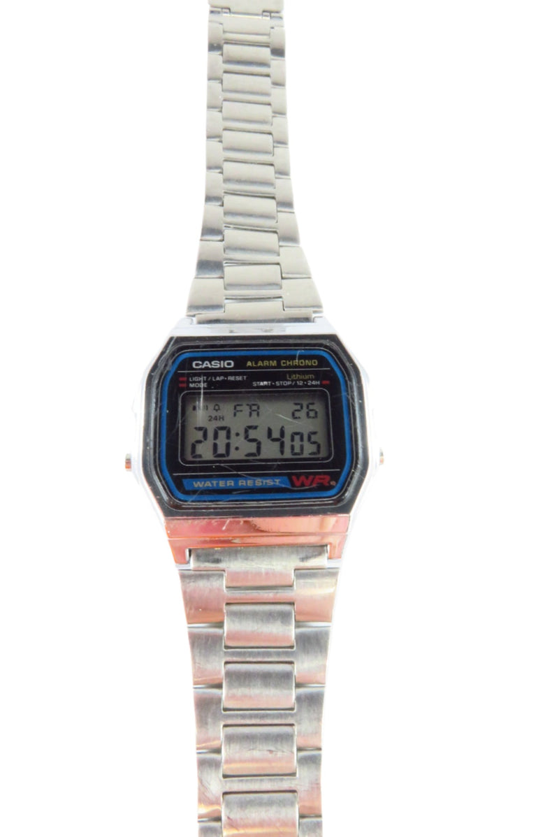 Casio Alarm Chrono Stainless Steel Watch A158W