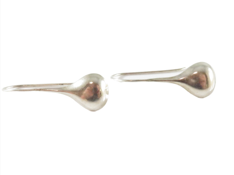 Sterling Silver Puffy Teardrop Dangle Earrings: Lightweight and Stylish