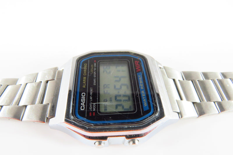 Casio Alarm Chrono Stainless Steel Watch A158W