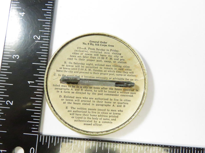 WW2 Gulfport Field Mississippi A.A.F.T.S. Squadron 591 Class B Liberty Button – Dan H Rector No 31473