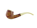 Decorative smoking pipe with gold patterns on a white background