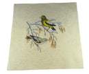 Medium Completed Bird Themed Needlepoint Canvas 14" x 14" — front view