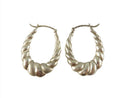 Sterling Silver Scalloped Puffy Hoop Earrings: A Timeless Classic — Jewelry & Watches:Vintage & Antique Jewelry:Fine:Retro, V