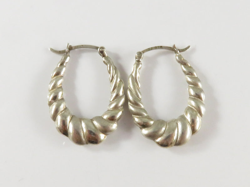 Sterling Silver Scalloped Puffy Hoop Earrings: A Timeless Classic