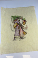 Medium Completed Old World Santa Victorian Style Needlepoint Canvas 14 1/2" x 11 product image for Just Stuff I Sell, clear front view, neutral background, original listing photo, optimized descriptive alt text, centered composition variant 5