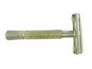 Vintage 1965 Gillette Super Speed K2 Double Edge Safety Razor TTO - 3 1/4" — front view