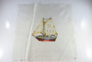 Small Completed Sailboat Needlepoint Canvas 13" x 12 3/4" product image for Just Stuff I Sell, clear front view, neutral background, original listing photo, optimized descriptive alt text, centered composition variant 5