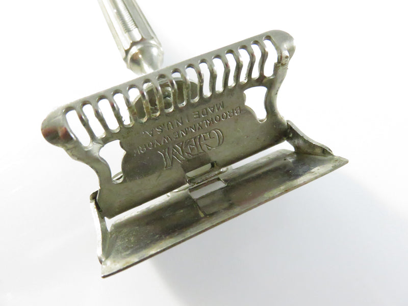 GEM 1912 Patent Single Edge Safety Razor Travel Brooklyn NY - 3 3/8"