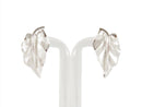 Danecraft Sterling Silver Leaf Screw Back Earrings - Polished & Acid Washed Fini — Jewelry & Watches:Vintage & Antique Jewelr