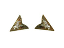 Vintage Western Eagle Collar Tips Gold & Silver Tone Triangular - 1 3/8" — Gold, Silver — front view
