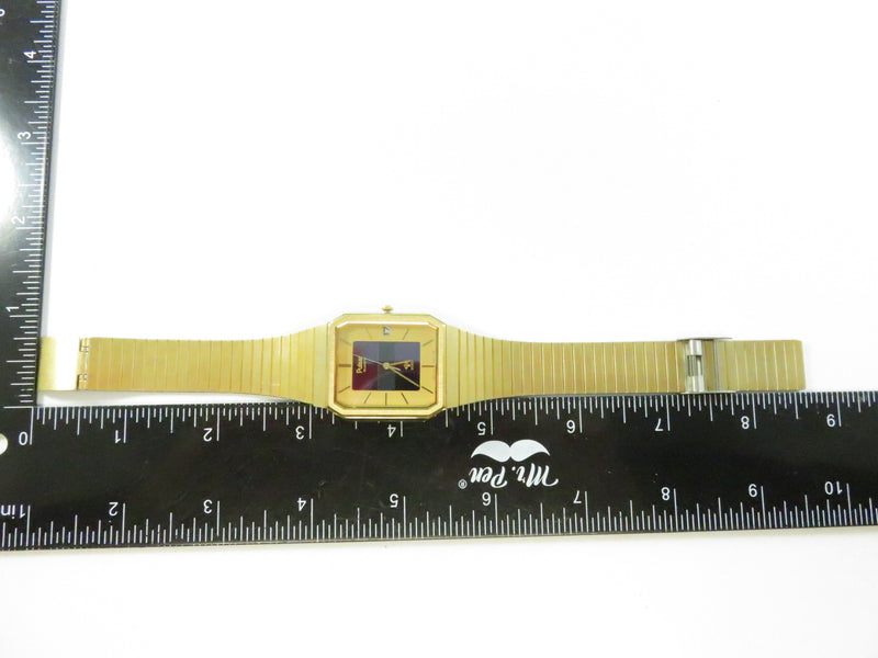 Vintage 1985 Pulsar 2001 Quartz Gold Tone Men’s Watch with Box - Model V102-5069