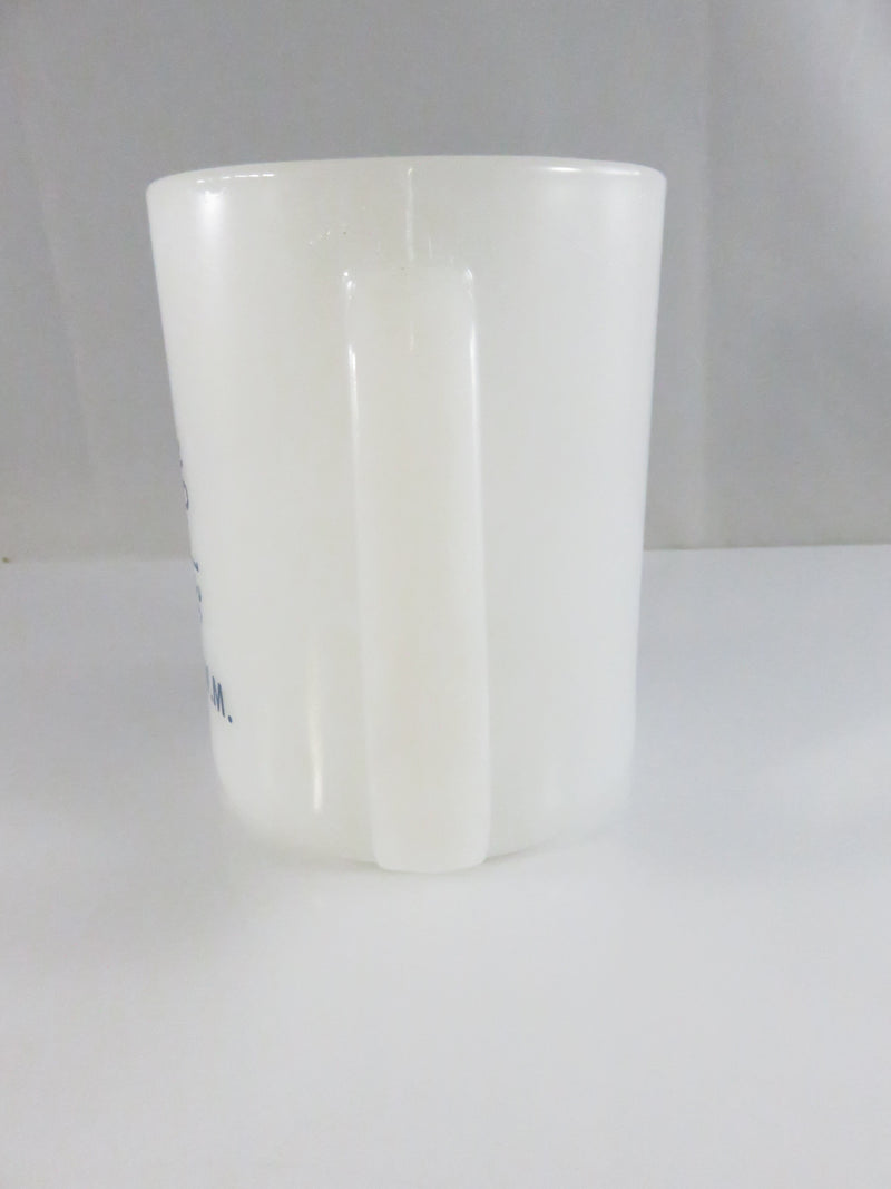 Palestine-Roxborough Lodge No. 135 Federal Glass milk glass mug – c. 1978 – masonic coffee mug