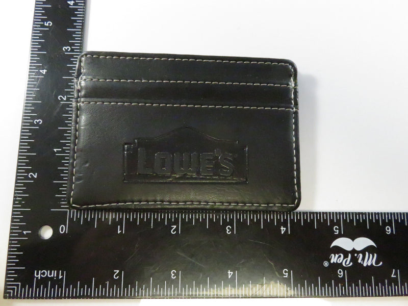 Alicia Klein leather ID credit card holder Lowe’s logo wallet — 4 1/2" x 2 7/8"