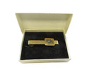 Vintage 1960s Gold Tone Tie Clip with Willow Tree Design in Box — Gold — front view