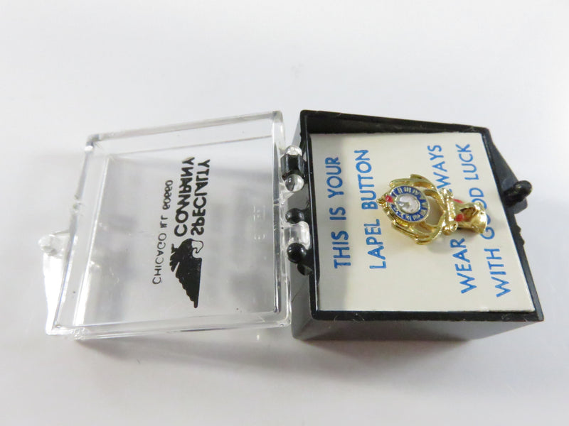 Vintage Elks Club Good Luck Pinback Lapel Pin by Specialty Co. - 1/2"