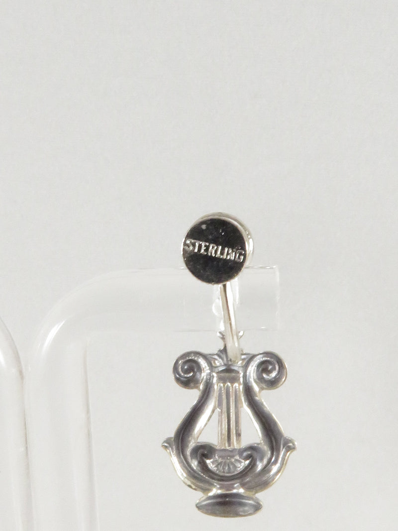 Sterling Lyre Dangle Screw Back Earrings: A Timeless Symbol of Music and Beauty