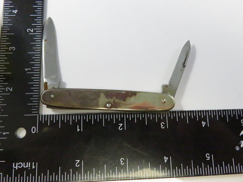 1958 Camillus Monroe Hardware Co. pen knife with 2 blades - rusted vintage pocket knife
