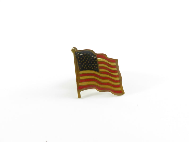 Vintage U.S. Flag Pinback Lapel Pin - 3/4"