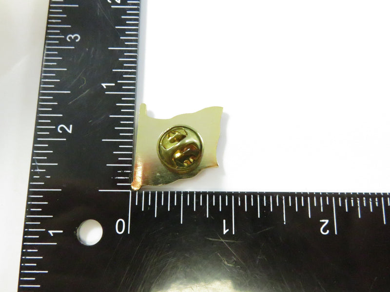 Vintage Patriotic U.S. Flag Metal Pinback Lapel Pin - 7/8"