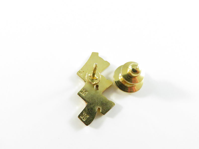 Olive Green Triple 7 Lucky Casino Pinback Lapel Pin - 15/16"