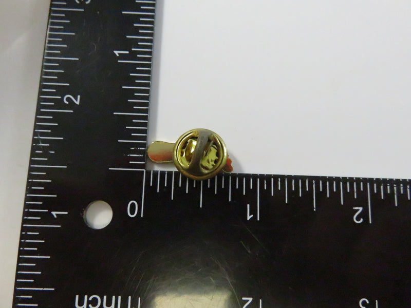 Tar Heel Gold Tone Foot Pinback with Black Enamel Heel - 3/4"