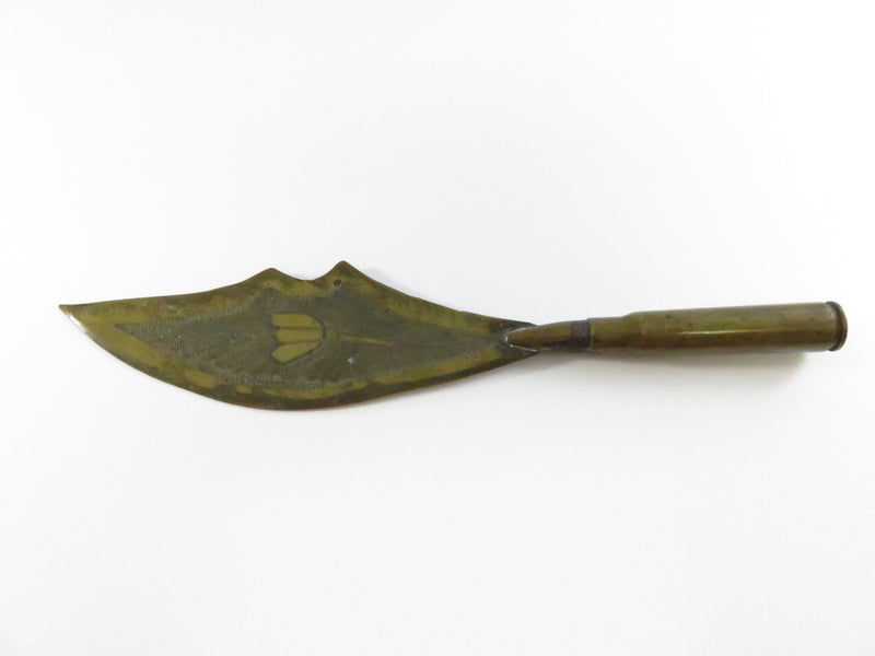 WW1 German 1918 Trench Art Letter Opener from Mauser Bullet Brass Shell