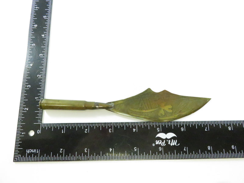 WW1 German 1918 Trench Art Letter Opener from Mauser Bullet Brass Shell