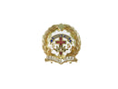 Episcopal Church Sunday School - Church of God S.S. Second Year Award Collectible Pinback Lapel Pin — Gold, Enamel — front vi
