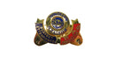 Ruritan National Perfect Attendance Consecutive Years Collectible Pinback Lapel Pin — Gold, Enamel — front view