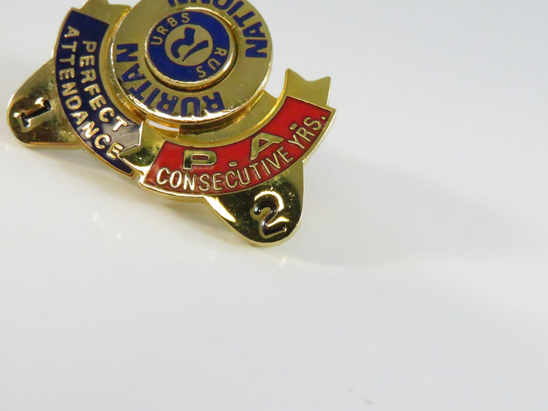 Ruritan National Perfect Attendance Consecutive Years Collectible Pinback Lapel Pin