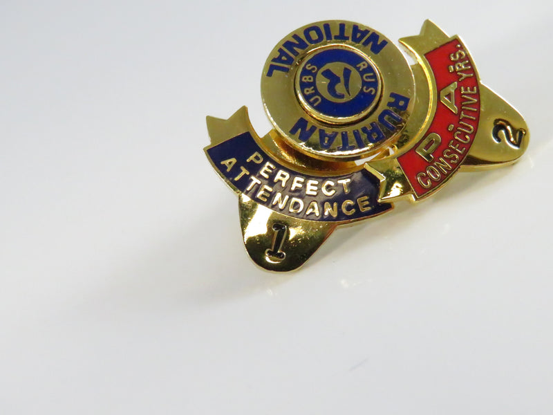 Ruritan National Perfect Attendance Consecutive Years Collectible Pinback Lapel Pin